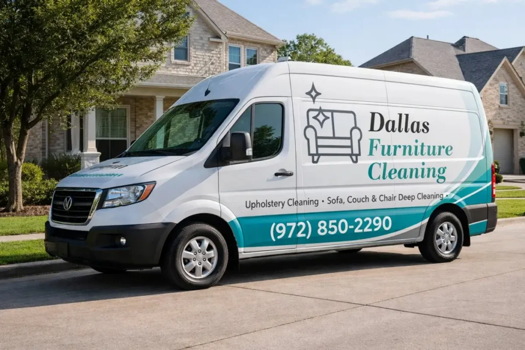 service van in front of dallas home